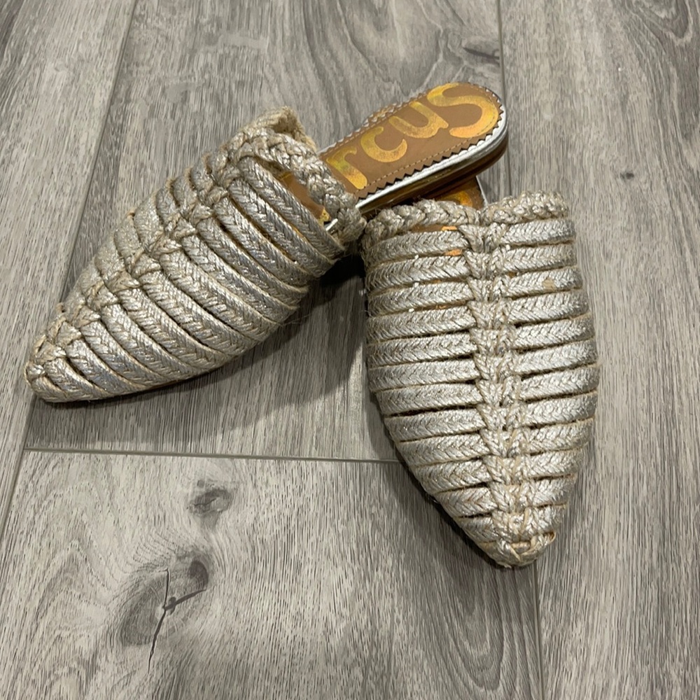 Silver Nadie Woven Women's Mules/Slides